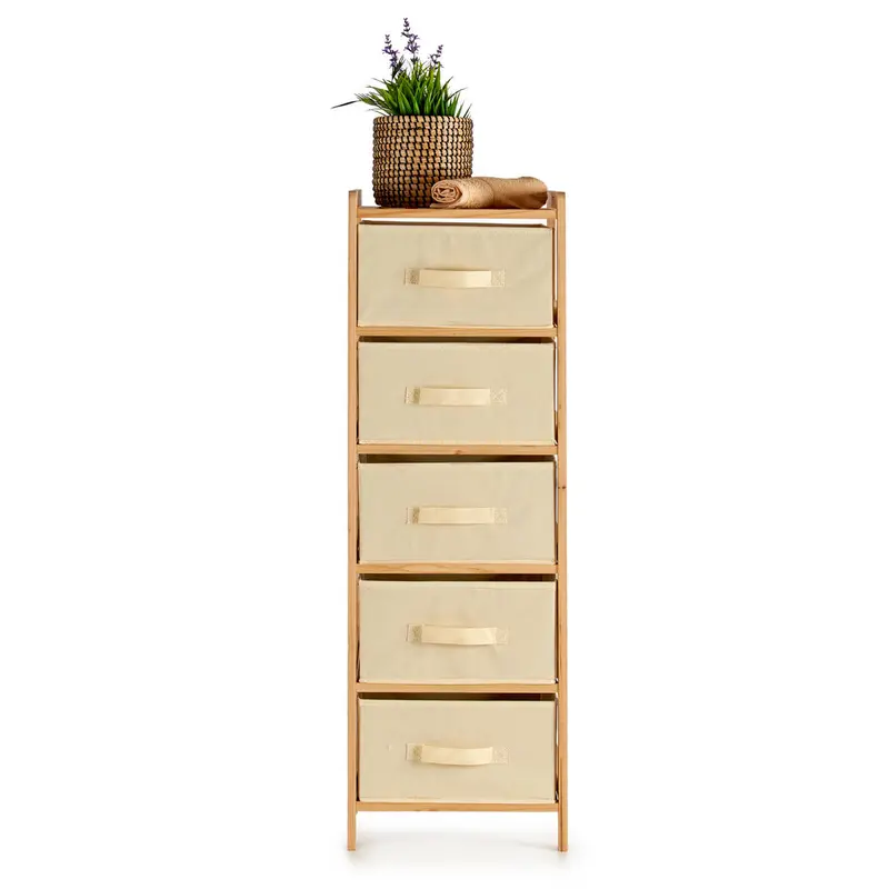 Komoda z 5 szufladami z materiału