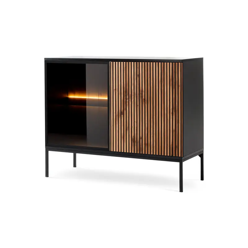 Komoda z drzwiami 104x83 w stylu loft | Lampy
