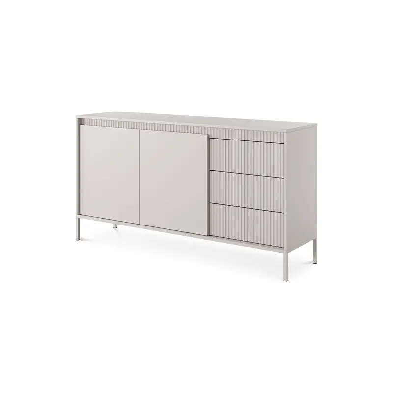 Komoda z drzwiami i szufladami 154x81 w stylu japandi | Senra