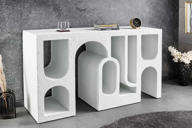 KONSOLA ART AMBIENTE BIAŁA / 44308 / INVICTA INTERIOR