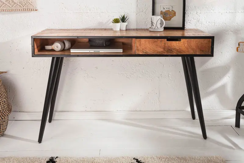 KONSOLA INDUSTRIAL 120 CM MANGO / 39651  / INVICTA INTERIOR