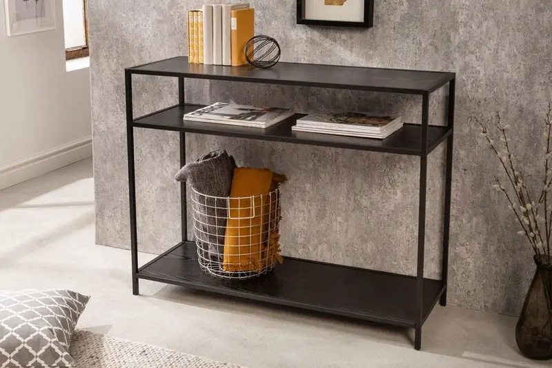 KONSOLA SLIM LINE OPTYKA JESION CZARNY / 42015  / INVICTA INTERIOR