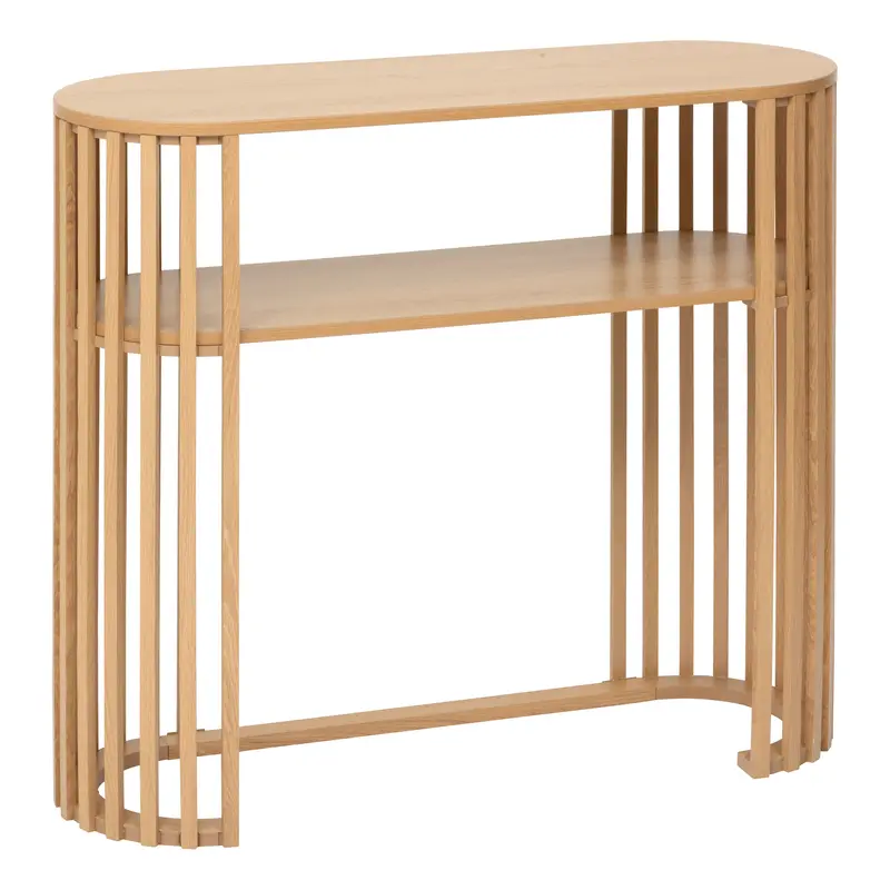Konsola z półką, lamele, SLAT, 100 cm