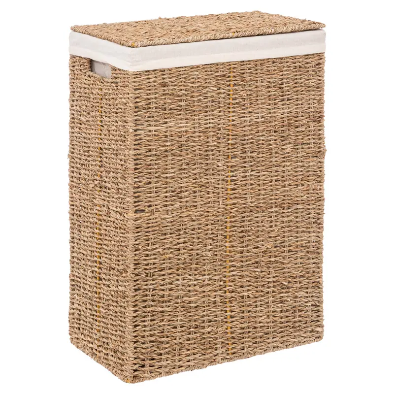 Kosz na pranie z trawy morskiej, 45 L, 38 x 22 x 55 cm