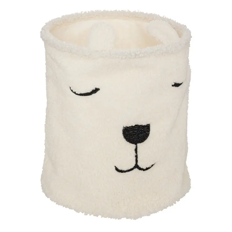 Kosz na zabawki TOY, bouclé, pyszczek misia, Ø 35 cm