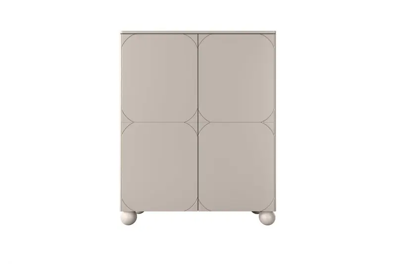 Kredens dwudrzwiowy z dwoma ukrytymi szufladami Sonatia II 120 cm - kaszmir