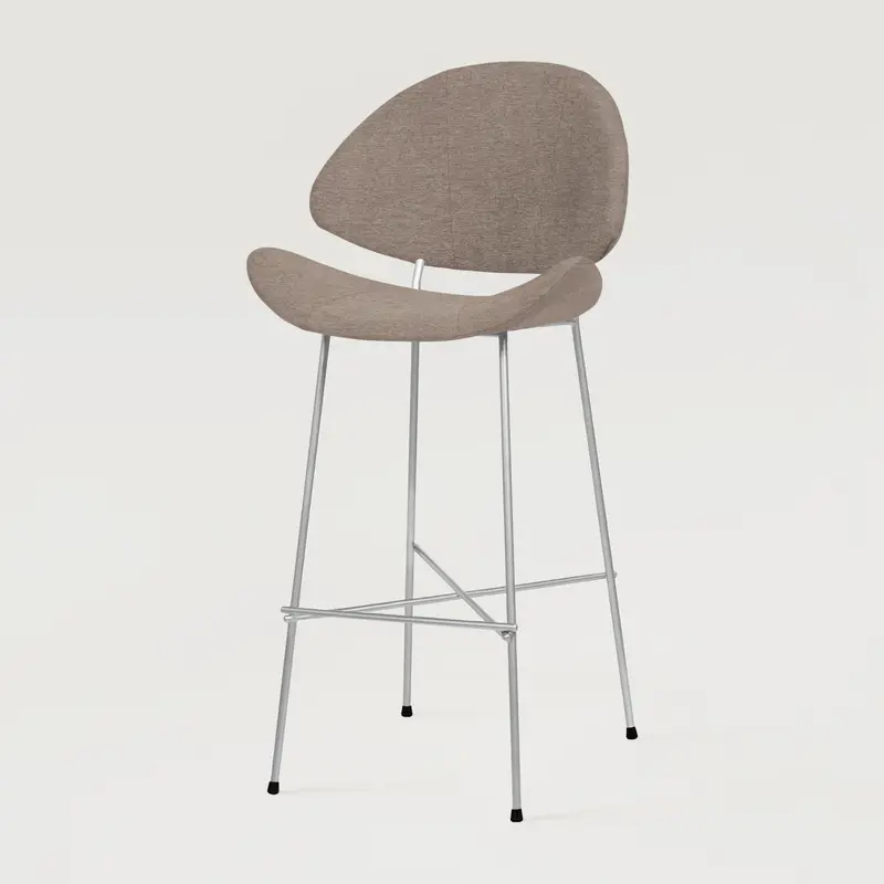 Krzesło barowe Cheri Bar Maero Chrome High - Cappuccino