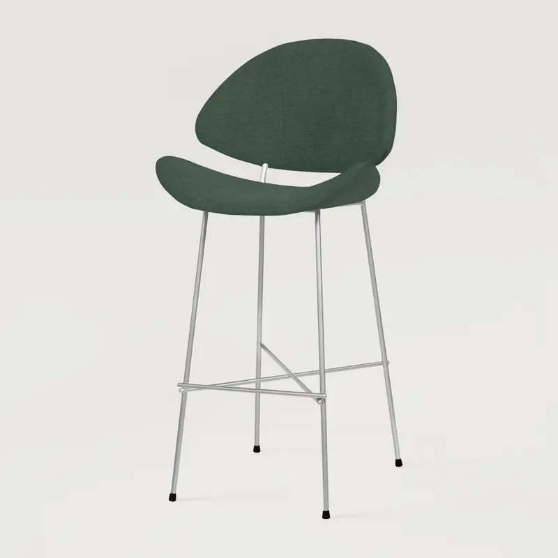 Krzesło barowe Cheri Bar Maero Chrome High - Morska Zieleń