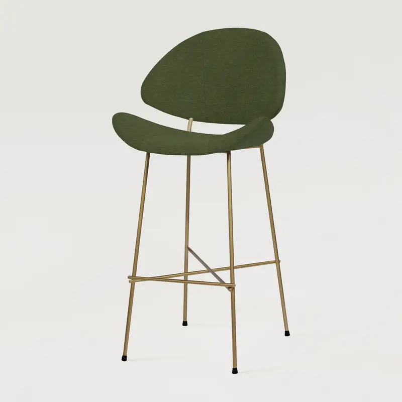 Krzesło barowe Cheri Bar Maero Copper High - Ciemnozielone