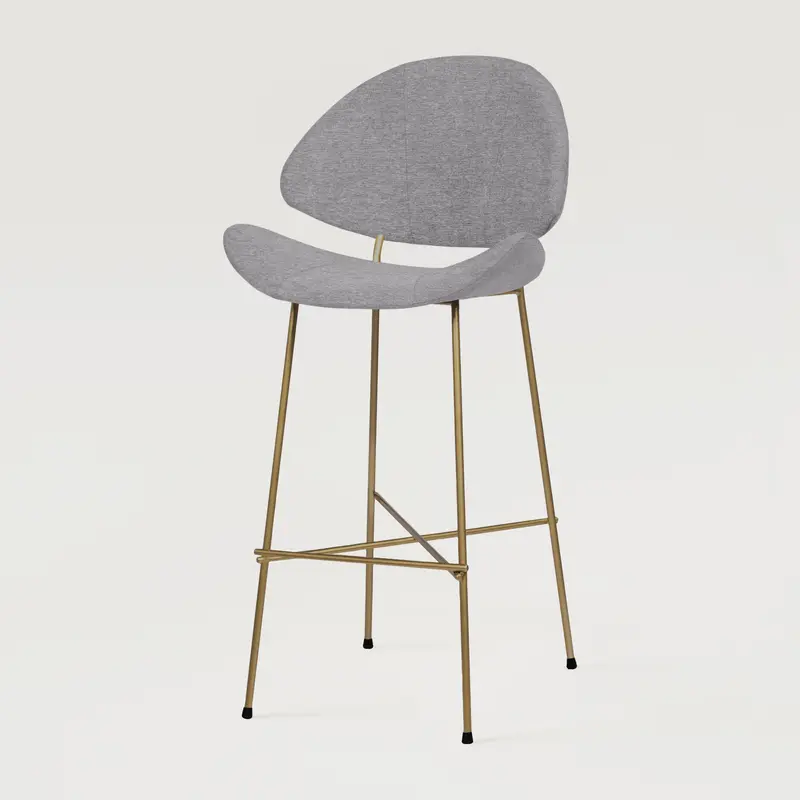 Krzesło barowe Cheri Bar Maero Copper High - Jasnoszare