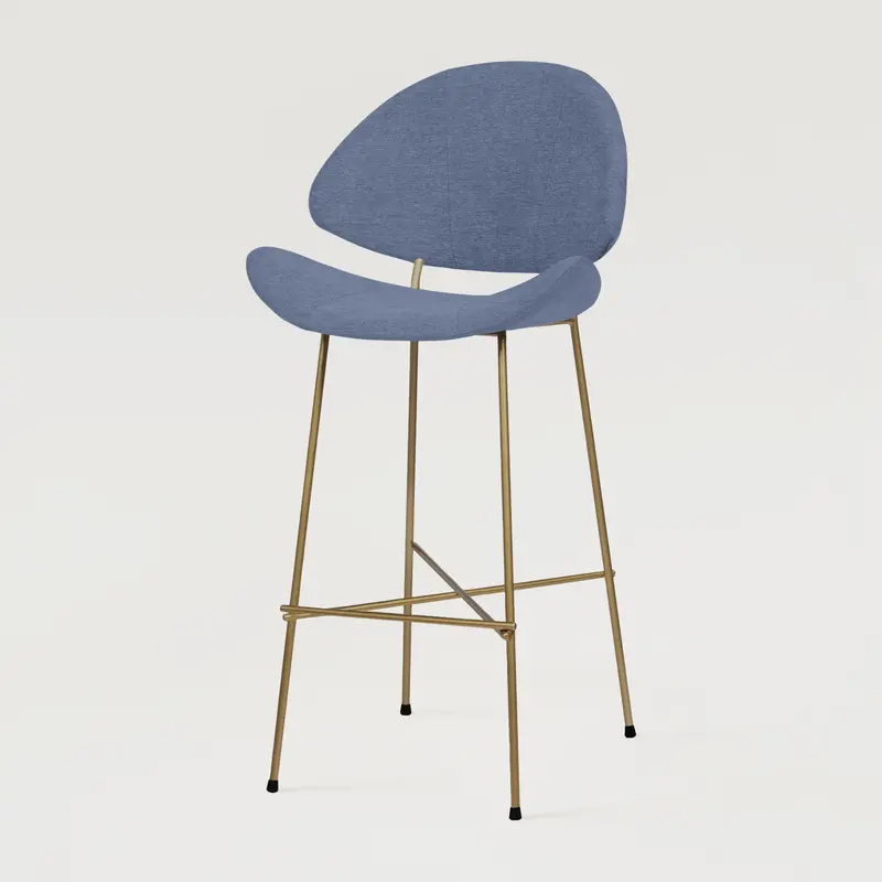 Krzesło barowe Cheri Bar Maero Copper High - Niebieski Jeans