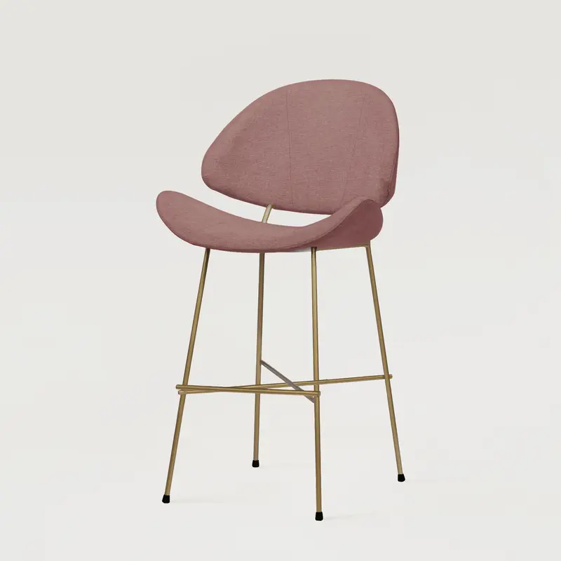 Krzesło barowe Cheri Bar Maero Copper Low - Brudny Róż