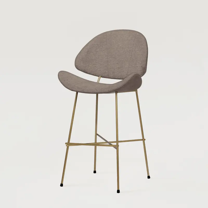 Krzesło barowe Cheri Bar Maero Copper Low - Cappuccino