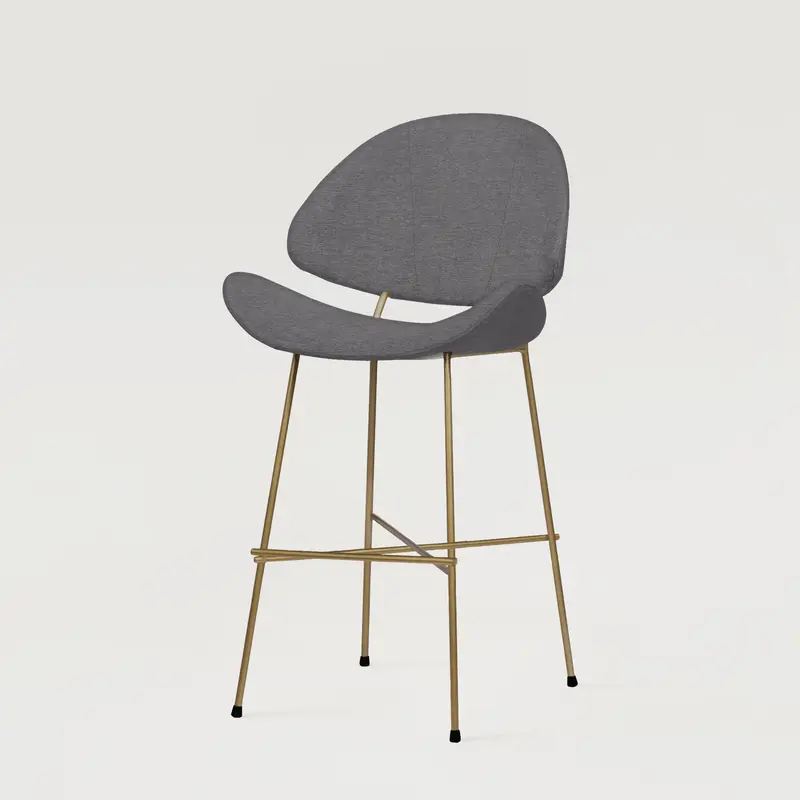 Krzesło barowe Cheri Bar Maero Copper Low - Ciemnoszare