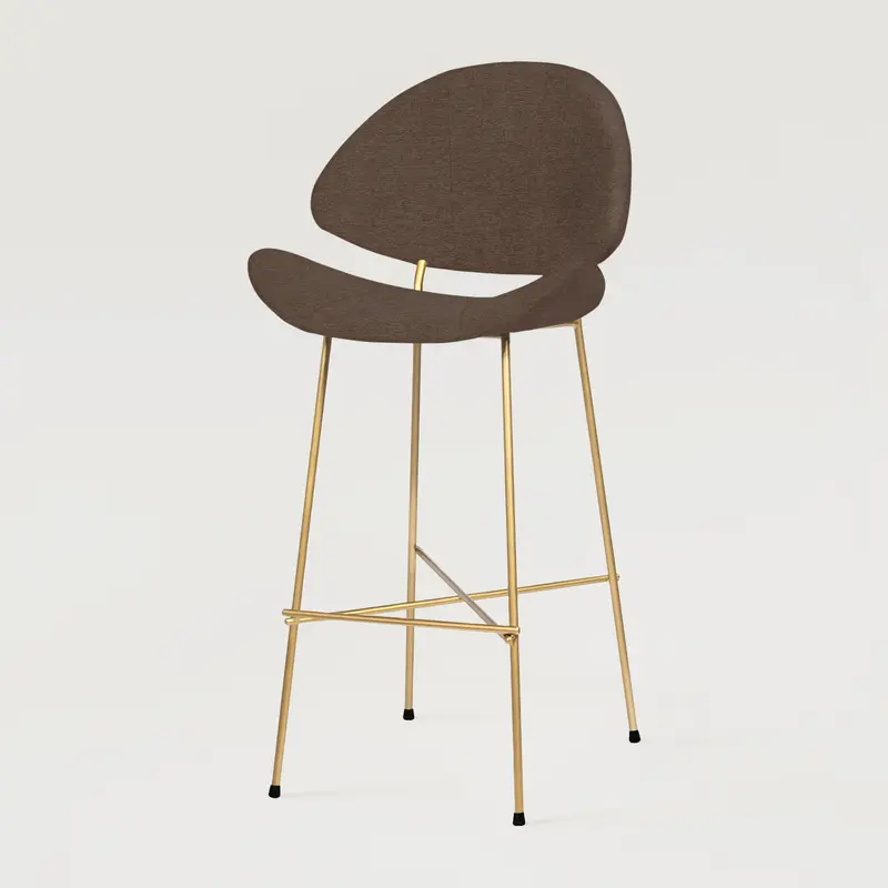 Krzesło barowe Cheri Bar Maero Gold High - Brązowe