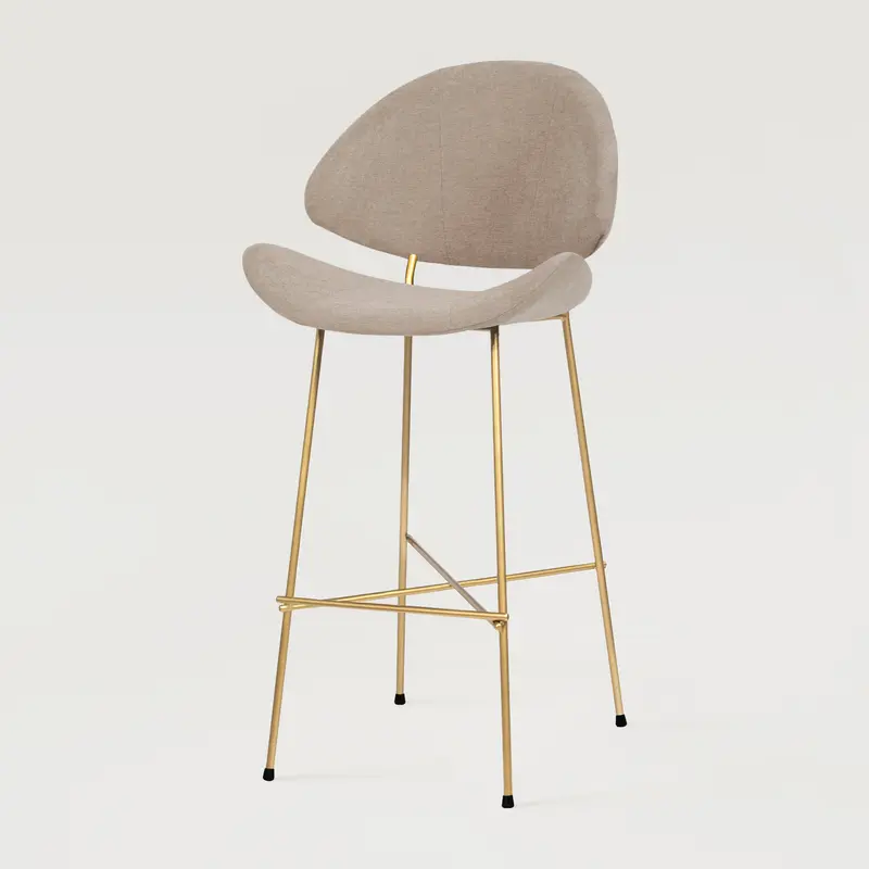 Krzesło barowe Cheri Bar Maero Gold High - Ecru