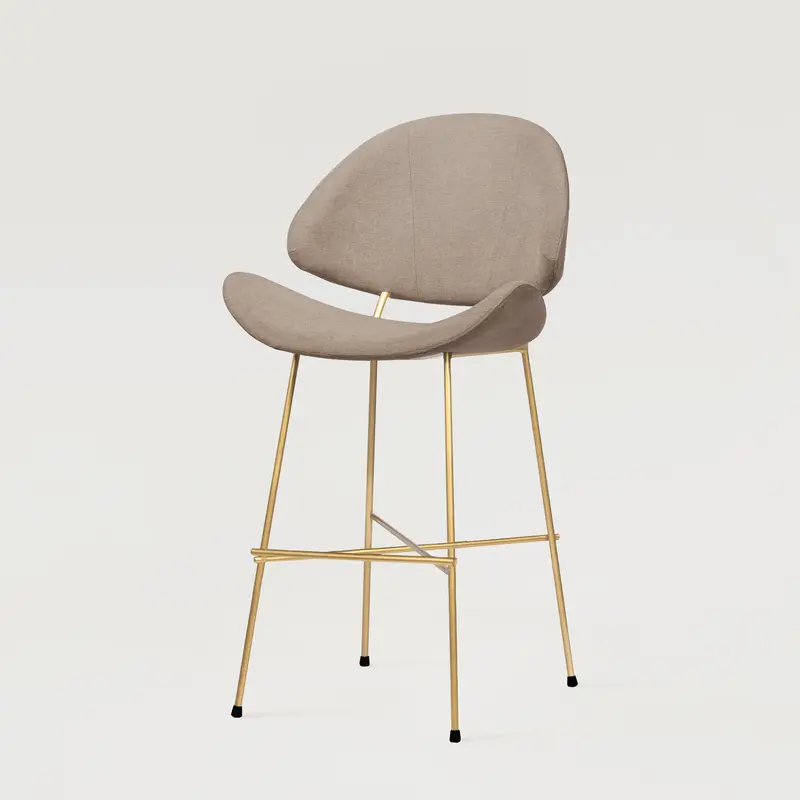 Krzesło barowe Cheri Bar Maero Gold Low - Ecru