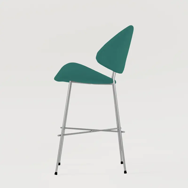 Krzesło barowe Cheri Bar Trend Chrome Low - Turkusowe