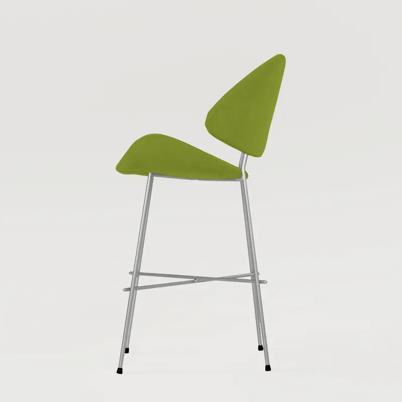 Krzesło barowe Cheri Bar Trend Chrome Low - Zielone