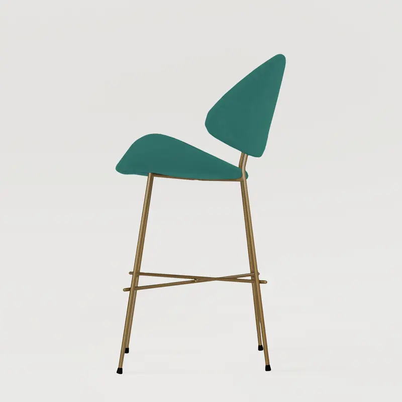 Krzesło barowe Cheri Bar Trend Copper Low - Turkusowe