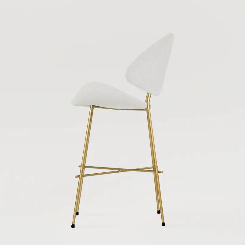 Krzesło barowe Cheri Bar Trend Gold Low - Ecru