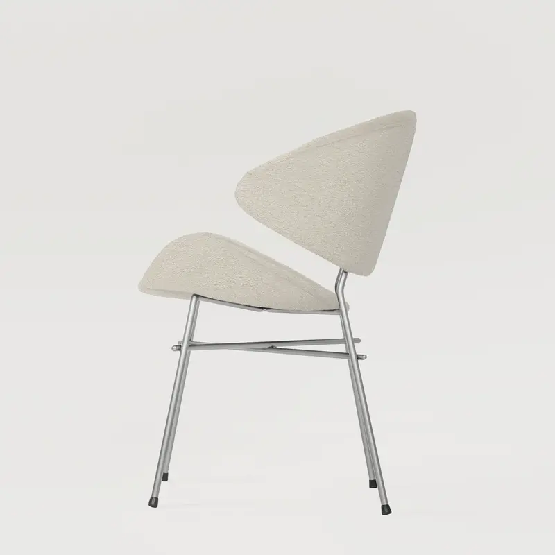 Krzesło Cheri Boucle Chrome - Ecru
