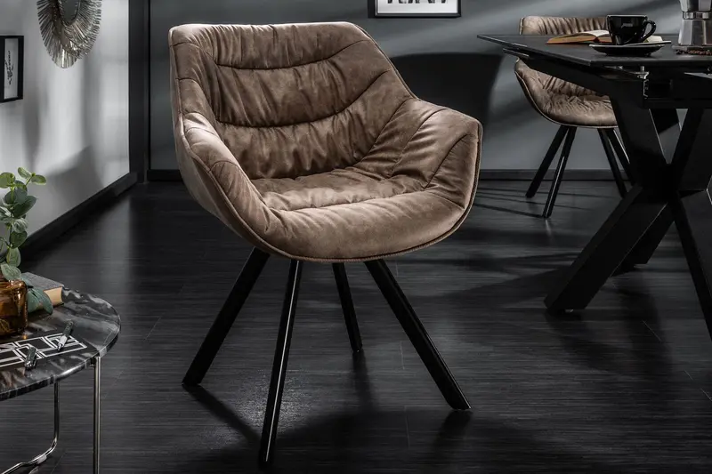 KRZESŁO DUTCH COMFORT TAUPE / 38618 / INVICTA INTERIOR