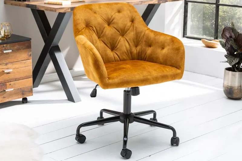 KRZESŁO DUTCH KOMFORT ŻÓŁTY AKSAMIT / 40303 / INVICTA INTERIOR
