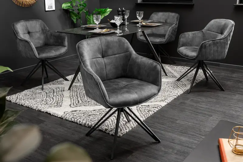 KRZESŁO EUPHORIA CIEMNY SZARY / 40263 / INVICTA INTERIOR