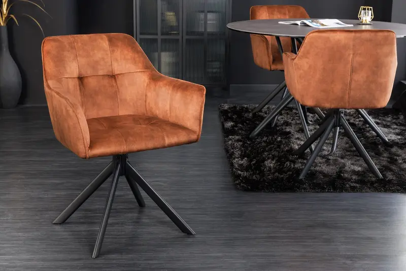 KRZESŁO LOFT BRĄZOWE / 42394 / INVICTA INTERIOR