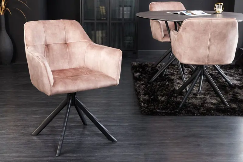 KRZESŁO LOFT OBROTOWE BEŻOWE / 42391 / INVICTA INTERIOR