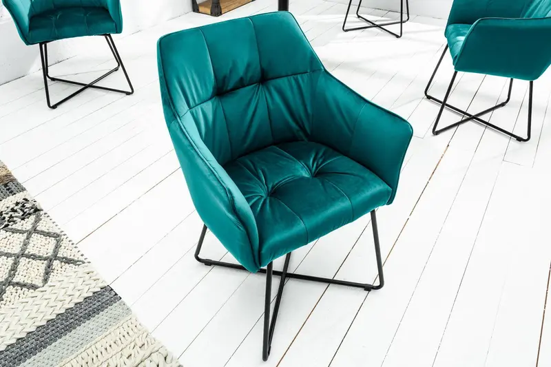 KRZESŁO LOFT TURKUSOWE / 38861 / INVICTA INTERIOR