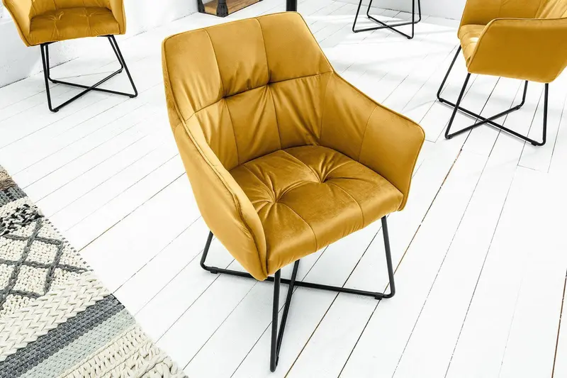 KRZESŁO LOFT ŻÓŁTE / 39529 / INVICTA INTERIOR