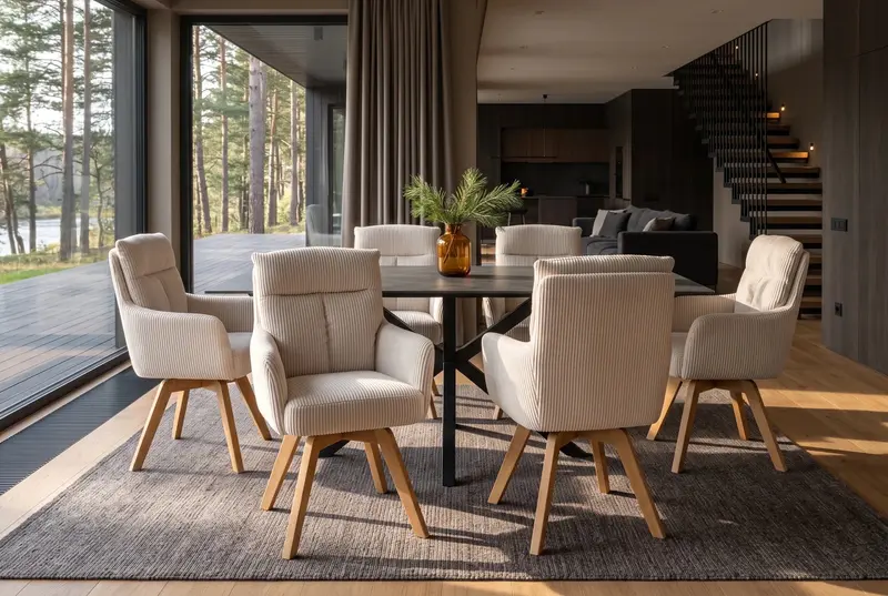 KRZESŁO OBROTOWE BIG GEORGE 360° BEŻOWE / 48901 / INVICTA INTERIOR