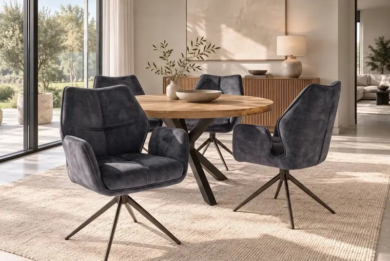 KRZESŁO OBROTOWE CONCORD 180° SZARE / 48900 / INVICTA INTERIOR