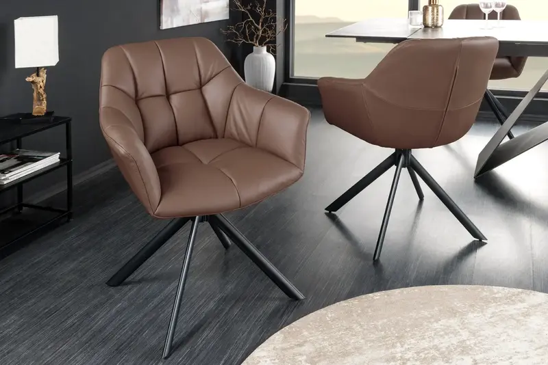 KRZESŁO OBROTOWE PAPILLON BRĄZ 44595 / INVICTA INTERIOR