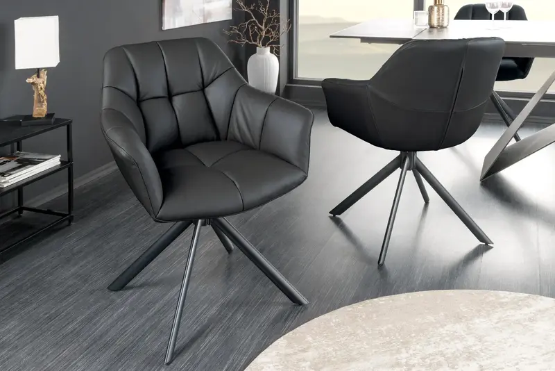 KRZESŁO OBROTOWE PAPILLON CZARNE 44594 / INVICTA INTERIOR
