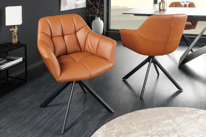 KRZESŁO OBROTOWE PAPILLON JASNY BRĄZ 44596 / INVICTA INTERIOR