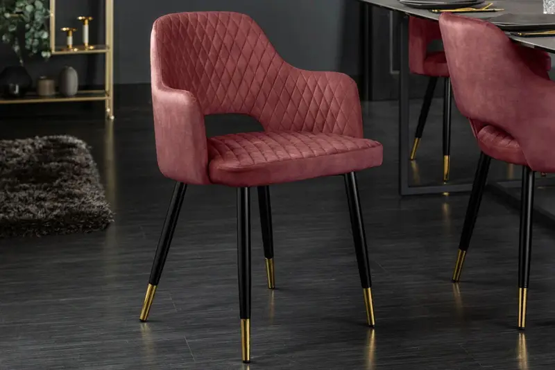 KRZESŁO PARIS VELVET AKSAMIT CZERWONE / 42291 / INVICTA INTERIOR