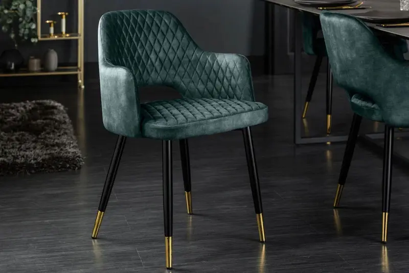 KRZESŁO PARIS VELVET AKSAMIT NIEBIESKIE / 42292 / INVICTA INTERIOR