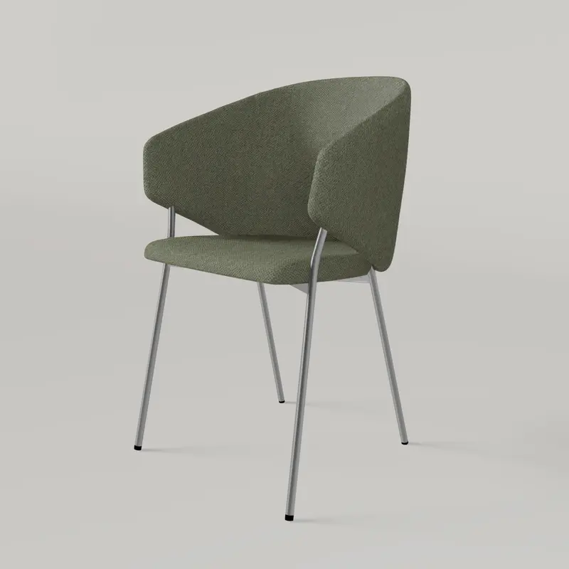 Krzesło Throne Alvaro Chrome - Zielone
