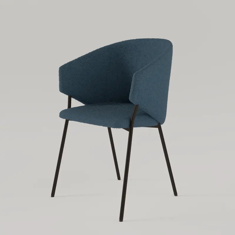 Krzesło Throne Boucle - Ciemnoniebieskie