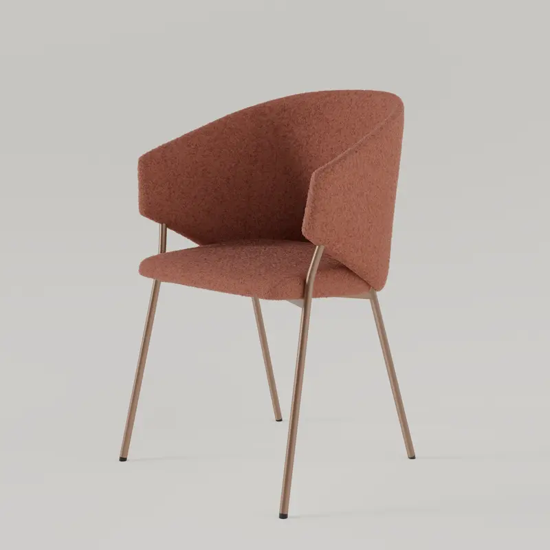 Krzesło Throne Boucle Copper - Ceglaste