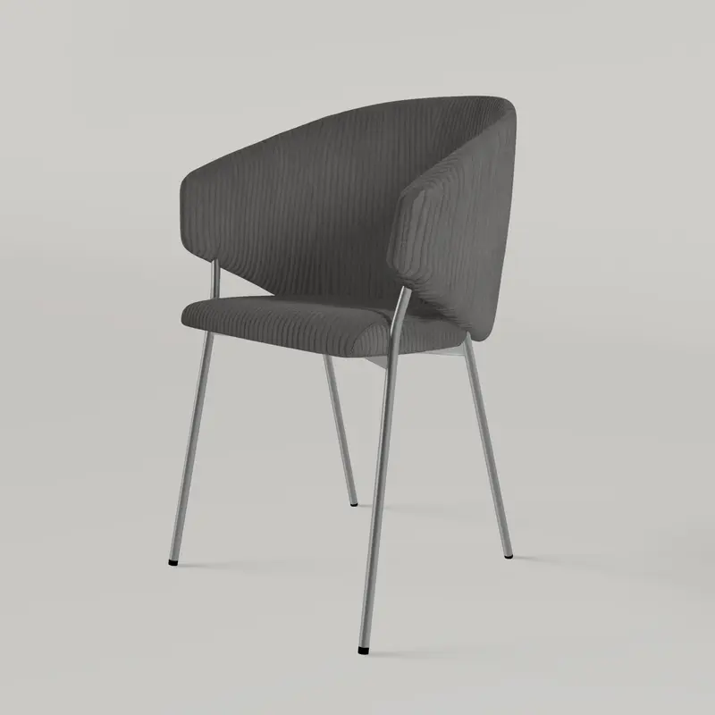 Krzesło Throne Cord Chrome - Ciemnoszare
