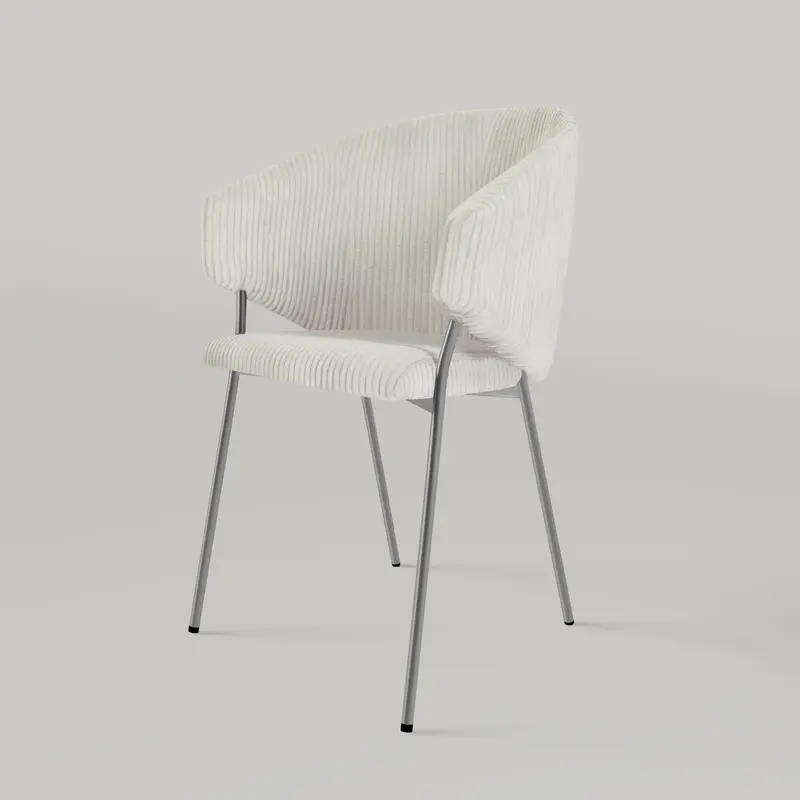 Krzesło Throne Cord Chrome - Ecru