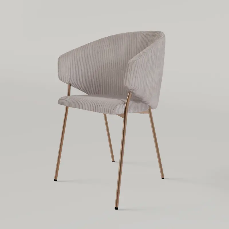 Krzesło Throne Cord Copper - Beżowe