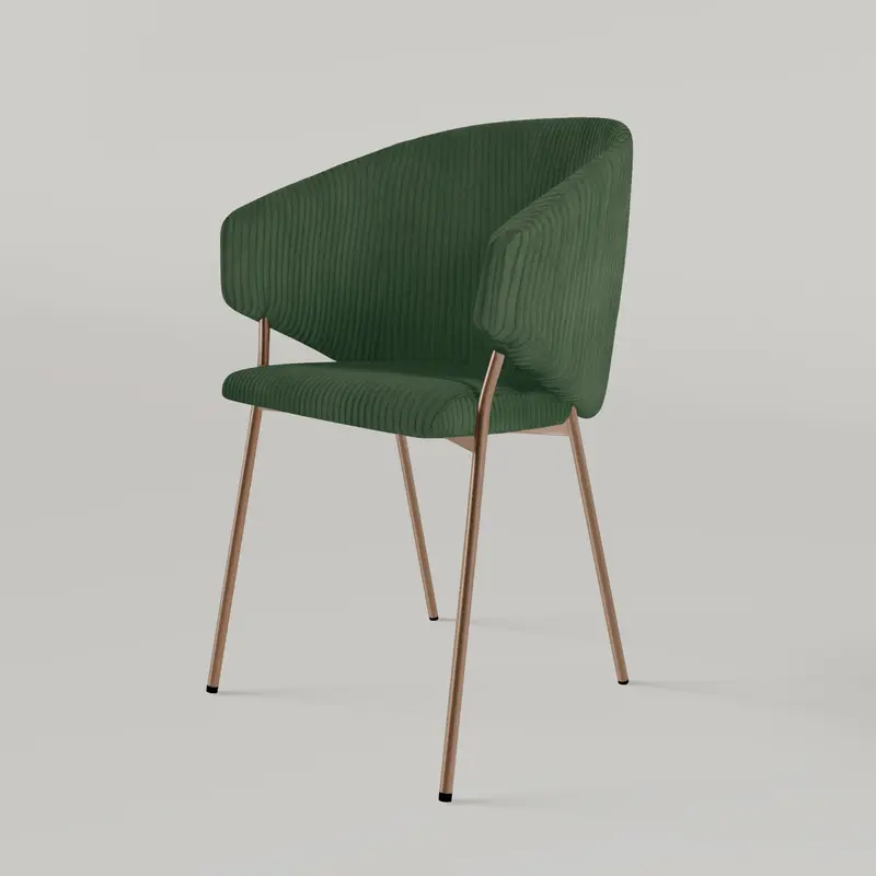 Krzesło Throne Cord Copper - Ciemnozielone