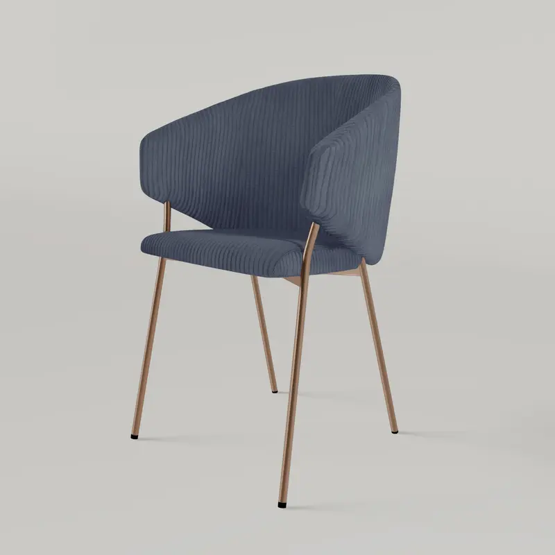 Krzesło Throne Cord Copper - Jeansowe