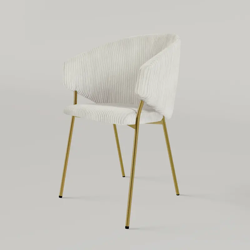 Krzesło Throne Cord Gold - Ecru