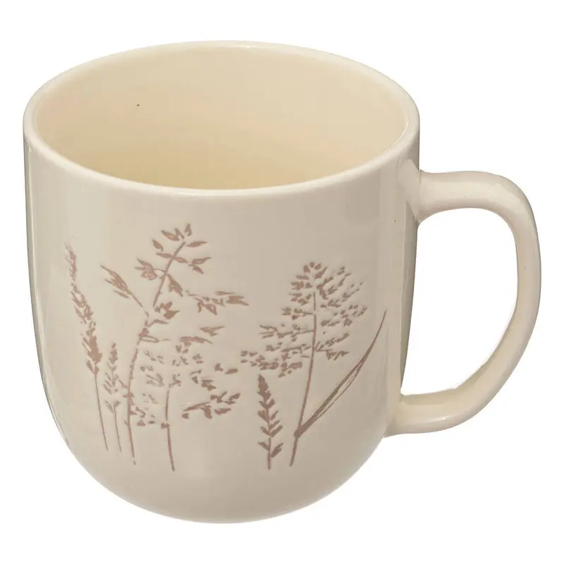 Kubek ceramiczny ELSA, wzór polnych kwiatów, 300 ml